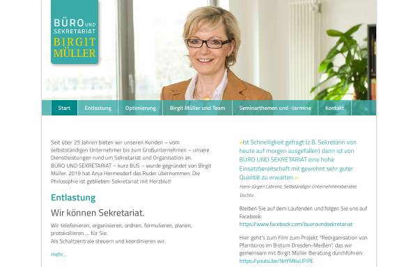 Vorschau von www.buero-und-sekretariat.de, Büro und Sekretariat Birgit Müller