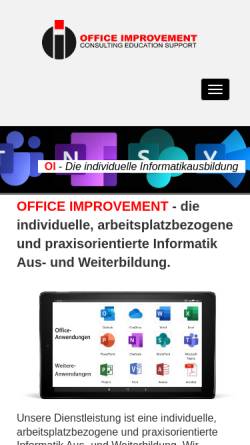 Vorschau der mobilen Webseite www.office-improvement.ch, Office Improvement