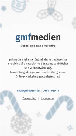 Vorschau der mobilen Webseite www.gmfmedien.de, Gmfmedien