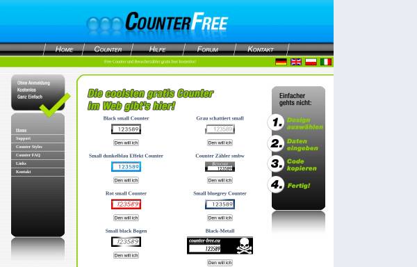 Vorschau von www.counter-free.eu, Counter-Free.eu