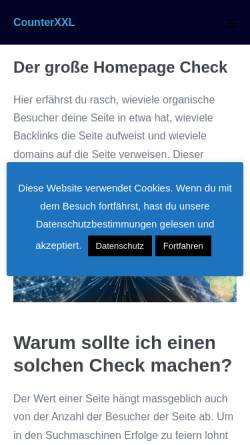 Vorschau der mobilen Webseite counterxxl.de, CounterXXL