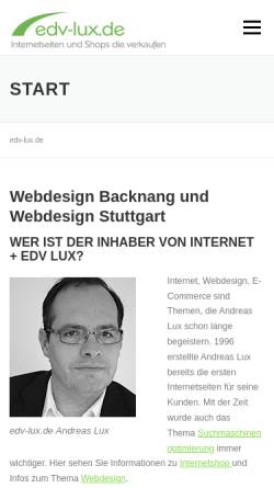 Vorschau der mobilen Webseite www.edv-lux.de, Edv-lux.de, Andreas Lux