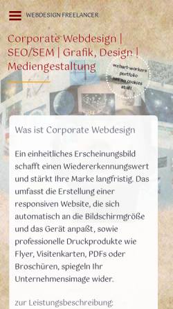 Vorschau der mobilen Webseite www.webart-workers.de, webart-workers - Juergen Rauscher