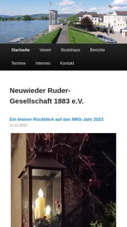 Vorschau der mobilen Webseite neuwieder-rg.de, Neuwieder Rudergesellschaft