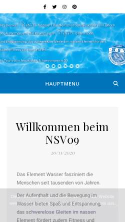 Vorschau der mobilen Webseite www.neuwieder-schwimmverein09.de, Neuwieder Schwimmverein 09 e.V.