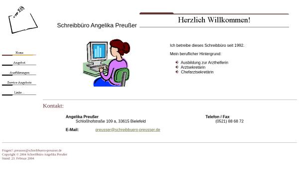 Vorschau von www.schreibbuero-preusser.de, Schreibbüro Angelika Preußer