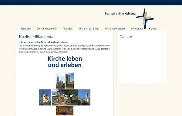 Vorschau von www.kirche-koblenz.de, Evangelischer Gemeindeverband