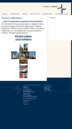 Vorschau der mobilen Webseite www.kirche-koblenz.de, Evangelischer Gemeindeverband