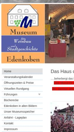 Vorschau der mobilen Webseite www.museum-edenkoben.de, Heimatmuseum der Stadt Edenkoben