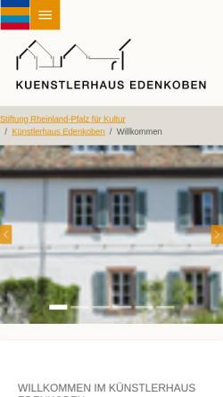 Vorschau der mobilen Webseite www.kuenstlerhaus-edenkoben.de, Künstlerhaus Edenkoben