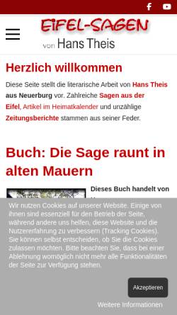 Vorschau der mobilen Webseite www.eifel-sagen.de, Eifel-Sagen
