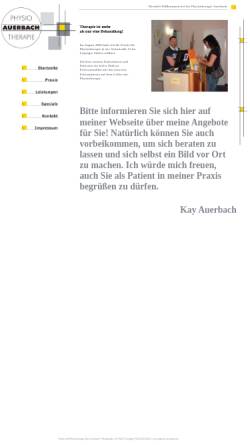 Vorschau der mobilen Webseite www.physio-auerbach.de, Physiotherapie Kay Auerbach