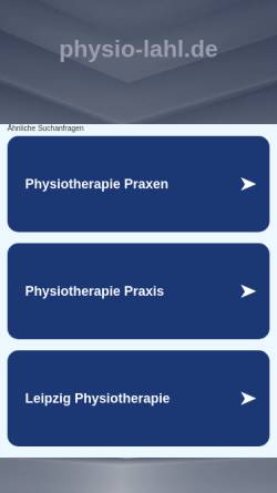 Vorschau der mobilen Webseite www.physio-lahl.de, Praxis für Physiotherapie Anette Lahl