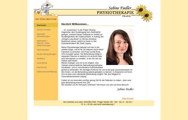 Vorschau von www.physio-fiedler.de, Sabine Fiedler Physiotherapie