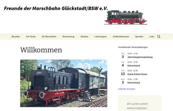 Vorschau von marschbahn-glueckstadt.de, Freunde der Marschbahn Glückstadt / BSW e.V.