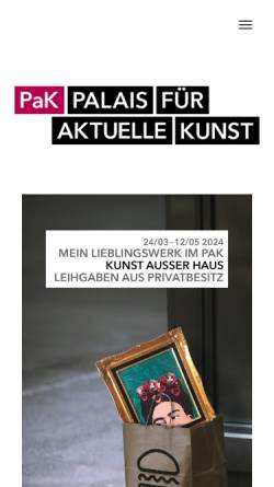 Vorschau der mobilen Webseite pak-glueckstadt.de, Palais für aktuelle Kunst