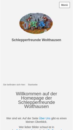 Vorschau der mobilen Webseite www.schlepperfreunde-wolthausen.de, Schlepperfreunde Wolthausen