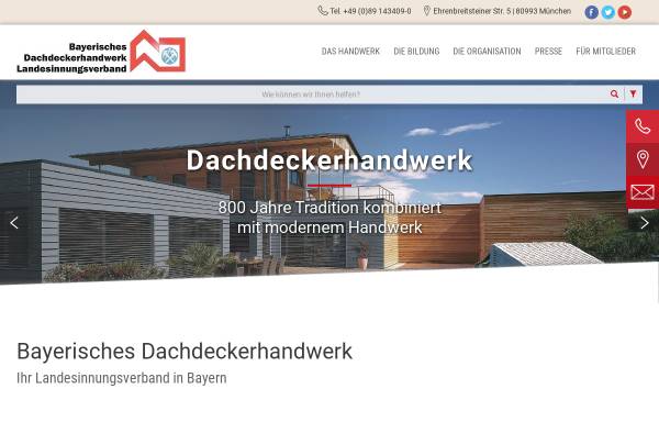 Vorschau von www.dachdecker.net, Bayerisches Dachdecker-Handwerk