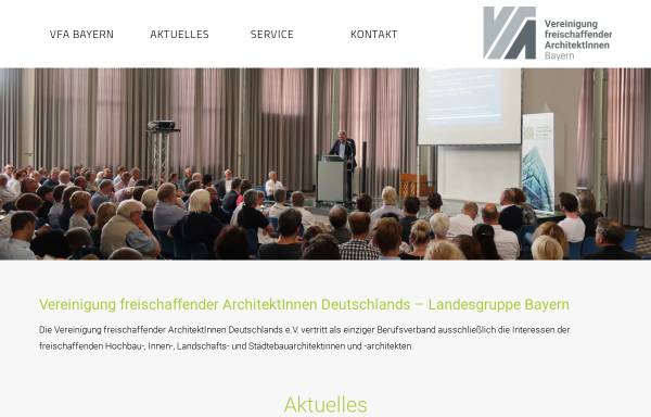 Vorschau von www.vfa-bayern.de, Vereinigung freischaffender Architekten Deutschlands e.V.