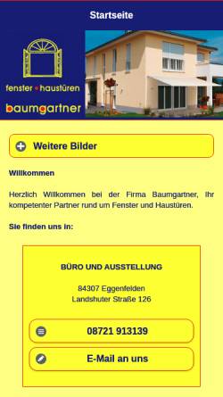 Vorschau der mobilen Webseite www.fa-baumgartner.com, Fa. Baumgartner, Inhaber Josef Huber