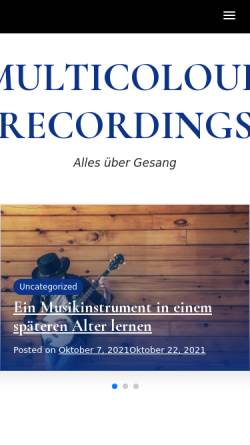 Vorschau der mobilen Webseite multicolor-recordings.de, Multicolor-Recording
