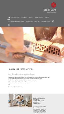 Vorschau der mobilen Webseite www.anton-steininger.de, Steininger Bauunternehmen