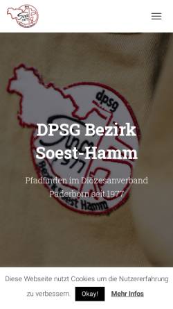 Vorschau der mobilen Webseite www.dpsg-soest-hamm.de, Deutsche Pfadfinderschaft Sankt Georg (DPSG), Bezirk Soest-Hamm