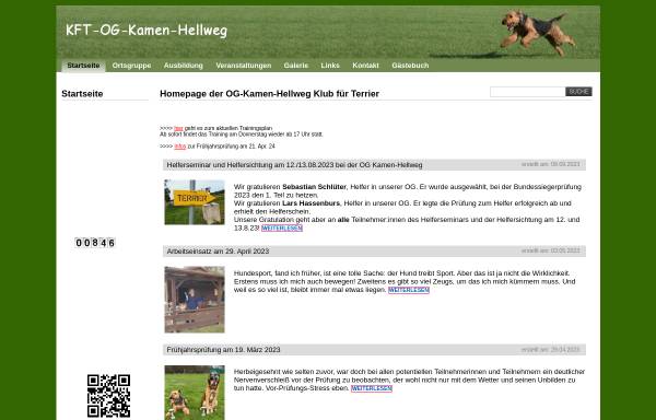 Vorschau von www.kft-og-kamen-hellweg.de, Klub für Terrier OG Kamen Hellweg e.V.