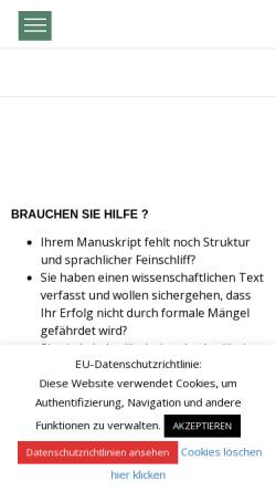 Vorschau der mobilen Webseite lektorat-schreibkunst.de, LEKTORAT SCHREIBKUNST - Gunda Hinrichs
