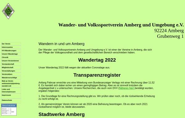 Vorschau von amberg-wandern.de, Wandern in und um Amberg