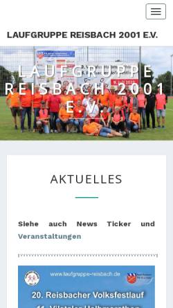 Vorschau der mobilen Webseite www.laufgruppe-reisbach.de, Laufgruppe Reisbach e.v.
