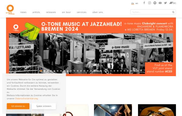 Vorschau von www.o-tonemusic.de, O Tone Music