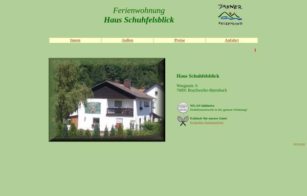 Vorschau von www.ferienwohnung-schuhfelsblick.de, Haus Schuhfelsblick