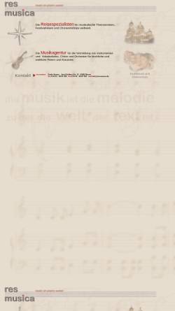 Vorschau der mobilen Webseite www.resmusica.de, Resmusica
