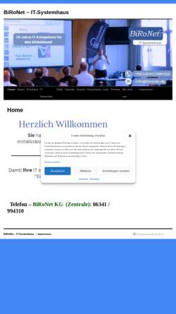 Vorschau der mobilen Webseite bironet.de, BiroNet KG