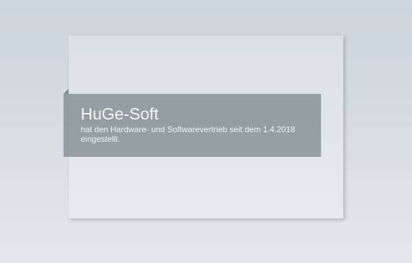 Vorschau von www.huge-soft.eu, HuGe-Soft Hard-und Software