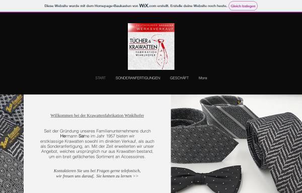 Vorschau von www.krawattenfabrikation.de, Krawattenfabrik