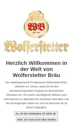 Vorschau der mobilen Webseite www.wolferstetter.de, Brauerei-Wolferstetter