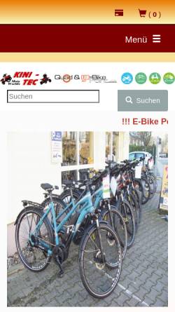 Vorschau der mobilen Webseite www.kini-tec.de, KINI-TEC Motorgeräte