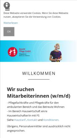 Vorschau der mobilen Webseite www.pflege-in-leipzig.de, Pflegedienst Kathrin Bosold