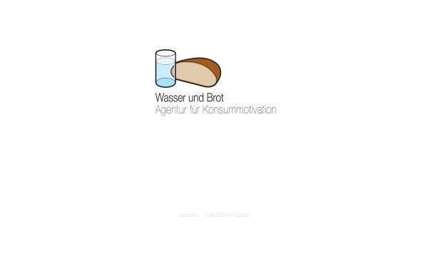 Vorschau von www.wasserundbrot.de, Wasser und Brot - Gesellschaft Für Konsummotivation mbH