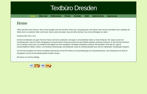 Vorschau von www.textbuero-dresden.de, Textbüro Dresden GbR