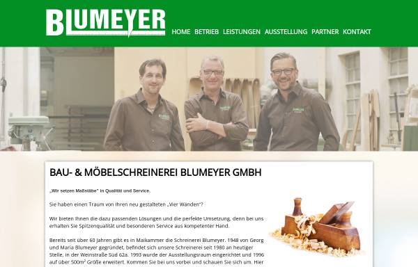 Vorschau von www.blumeyer.de, Schreinerei Blumeyer