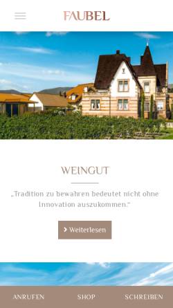Vorschau der mobilen Webseite www.weingut-faubel.de, Weingut Faubel