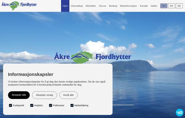 Vorschau von www.aakre-fjordhytter.no, Åkre-Fjordhytter