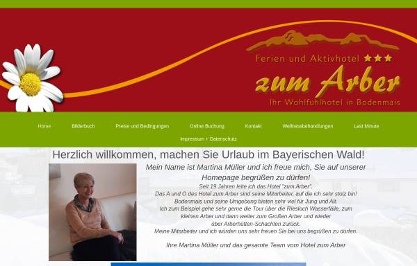 Vorschau von www.zumarber.de, Hotel zum Arber