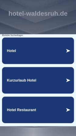Vorschau der mobilen Webseite hotel-waldesruh.de, Wellness - und Familienhotel Waldesruh