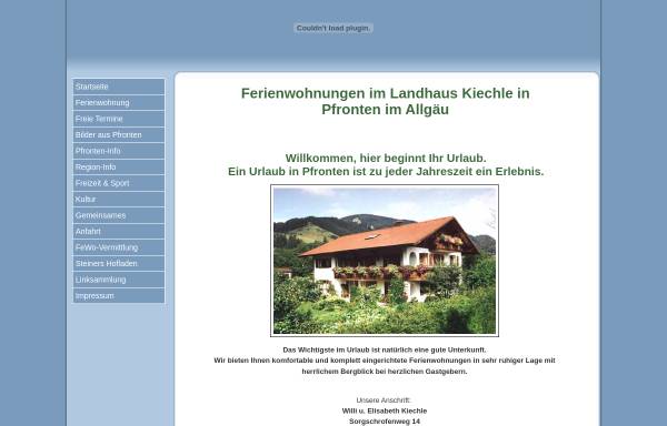 Vorschau von www.kiechle-pfronten.de, Ferienwohnungen Kiechle