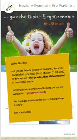 Vorschau der mobilen Webseite www.ergo-isenbuettel.de, Gemeinschaftspraxis für Ergotherapie