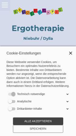 Vorschau der mobilen Webseite www.ergotherapie-niebuhr-dylla.de, Ergotherapie in Neckargemünd